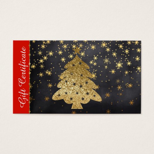 Certificat cadeau de Noël Gold (Devant)