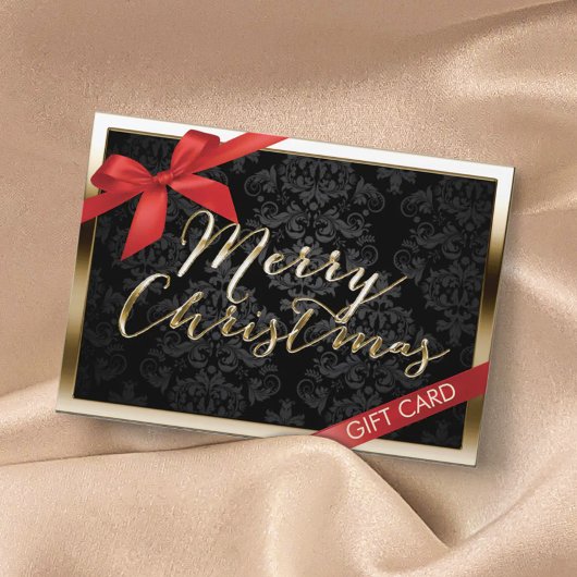 Certificat cadeau de Noël Gold Bordure luxe