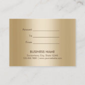 Certificat cadeau de Noël Gold Bordure luxe (Dos)