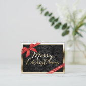 Certificat cadeau de Noël Gold Bordure luxe (Debout devant)