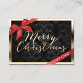 Certificat cadeau de Noël Gold Bordure luxe (Devant)