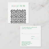 Certificat cadeau de Noël moderne Arbres de vacanc (Devant / Derrière)