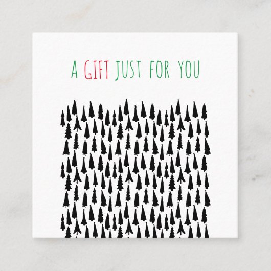 Certificat cadeau de Noël moderne Arbres de vacanc (Devant)