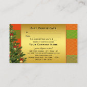 Certificat cadeau de Noël personnalisé avec photo (Dos)