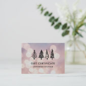 Certificat cadeau de Noël Rose Bokeh (Debout devant)