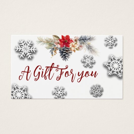Certificat cadeau de Noël/vacances (Devant)