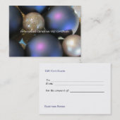 Certificat cadeau de Noël vierge (Devant / Derrière)