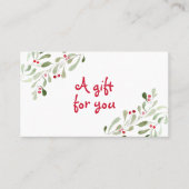 Certificat cadeau de Noël Watercolor (Devant)