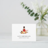 Certificat cadeau de noisette de Noël Watercolor (Debout devant)