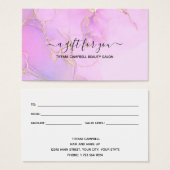 Certificat cadeau de Parties scintillant d'aquarel (Devant & derrière)