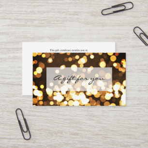 Certificat cadeau de parties scintillant de confet