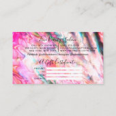 Certificat cadeau de Parties scintillant Fille Cor (Dos)
