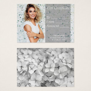 Certificat cadeau de salon blanc