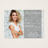 Certificat cadeau de salon blanc (Devant)