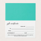 Certificat cadeau de salon de coiffure ciseaux et  (Inside Unfolded)