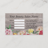 Certificat cadeau de salon Floral Wood & String Li (Dos)