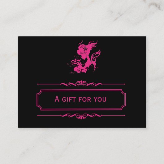 Certificat cadeau de salon (rose profond) (Devant)