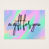 Certificat cadeau de script arc-en-ciel holographi (Devant)