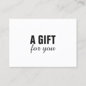 Certificat Cadeau de Simplicité et d'Élégance Noir (Devant)