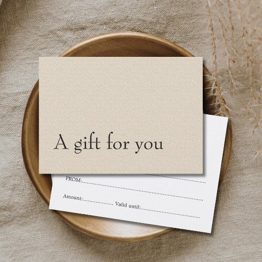 Certificat Cadeau de Soins de Peau à Texture Éléga