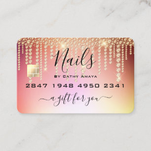 Certificat cadeau de style carte de crédit