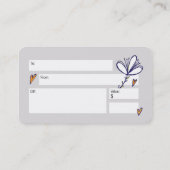 Certificat cadeau de taille de carte cadeau, D1-05 (Dos)