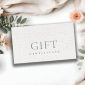 Certificat cadeau de texture blanche gris ligne mi