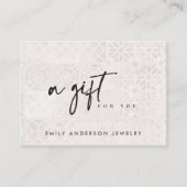 CERTIFICAT CADEAU DE TEXTURE DE TILE MAROCAIN BLAN (Devant)