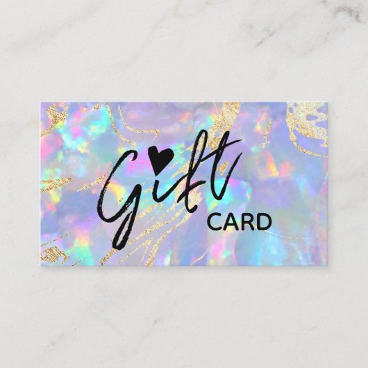 certificat cadeau de texture opale violet (Devant)