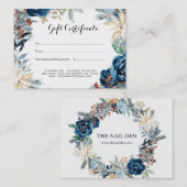 Certificat cadeau de thème hivernal (Devant / Derrière)