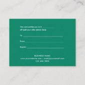 Certificat cadeau de vacances arbres de Noël (Dos)