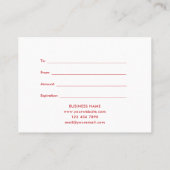 Certificat cadeau de vacances aux entreprises Snow (Dos)