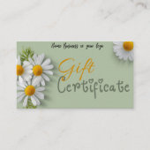 Certificat cadeau d'entreprise (Devant)