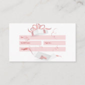 Certificat cadeau d'entreprise (Dos)