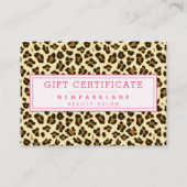 Certificat cadeau d'entreprise Empreinte de léopar (Devant)