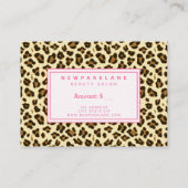 Certificat cadeau d'entreprise Empreinte de léopar (Dos)