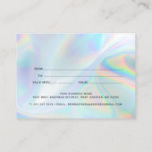 Certificat cadeau d'entreprise holographique minim (Dos)