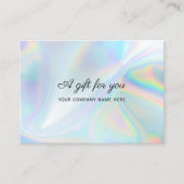 Certificat cadeau d'entreprise holographique minim (Devant)