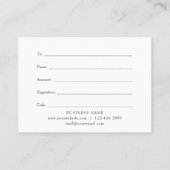 Certificat cadeau d'entreprise Merci de neige de N (Dos)