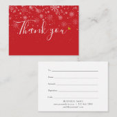 Certificat cadeau d'entreprise Merci de neige de N (Devant / Derrière)