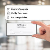 Certificat cadeau d'entreprise - Modèle imprimé