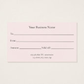 Certificat cadeau d'entreprise rose pastel moderne (Dos)