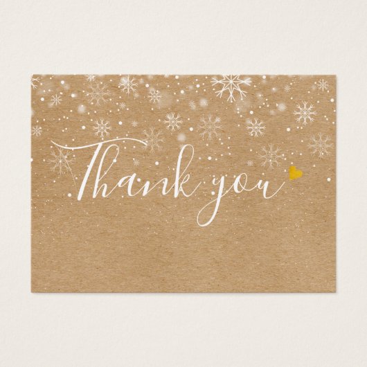 Certificat cadeau d'entreprise Rustic Kraft Merci (Devant)