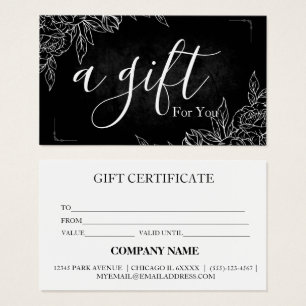 Certificat cadeau d'entreprise simple et moderne