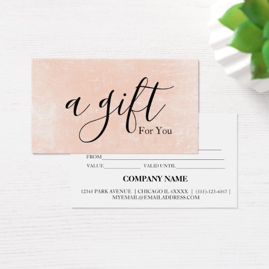 Certificat cadeau d'entreprise simple et moderne (Bureau)