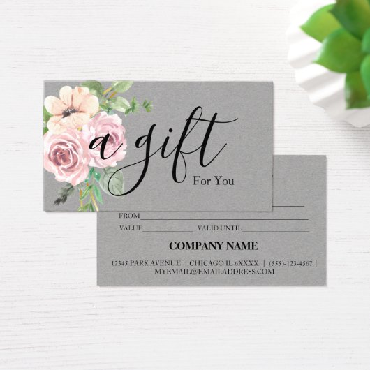 Certificat cadeau d'entreprise simple et moderne (Bureau)