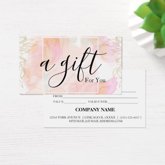 Certificat cadeau d'entreprise simple et moderne (Bureau)