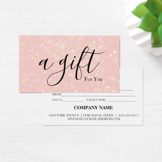 Certificat cadeau d'entreprise simple et moderne (Bureau)