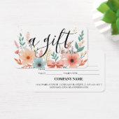 Certificat-cadeau d'entreprise simple et moderne (Bureau)