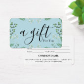 Certificat cadeau d'entreprise simple et moderne (Bureau)